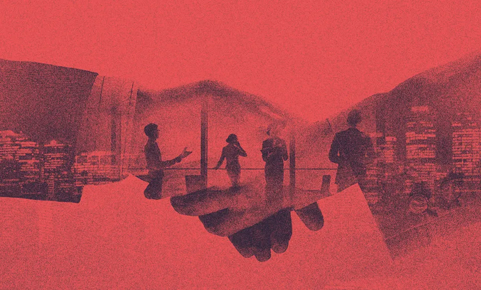 A view of an office space with H-1B workers.